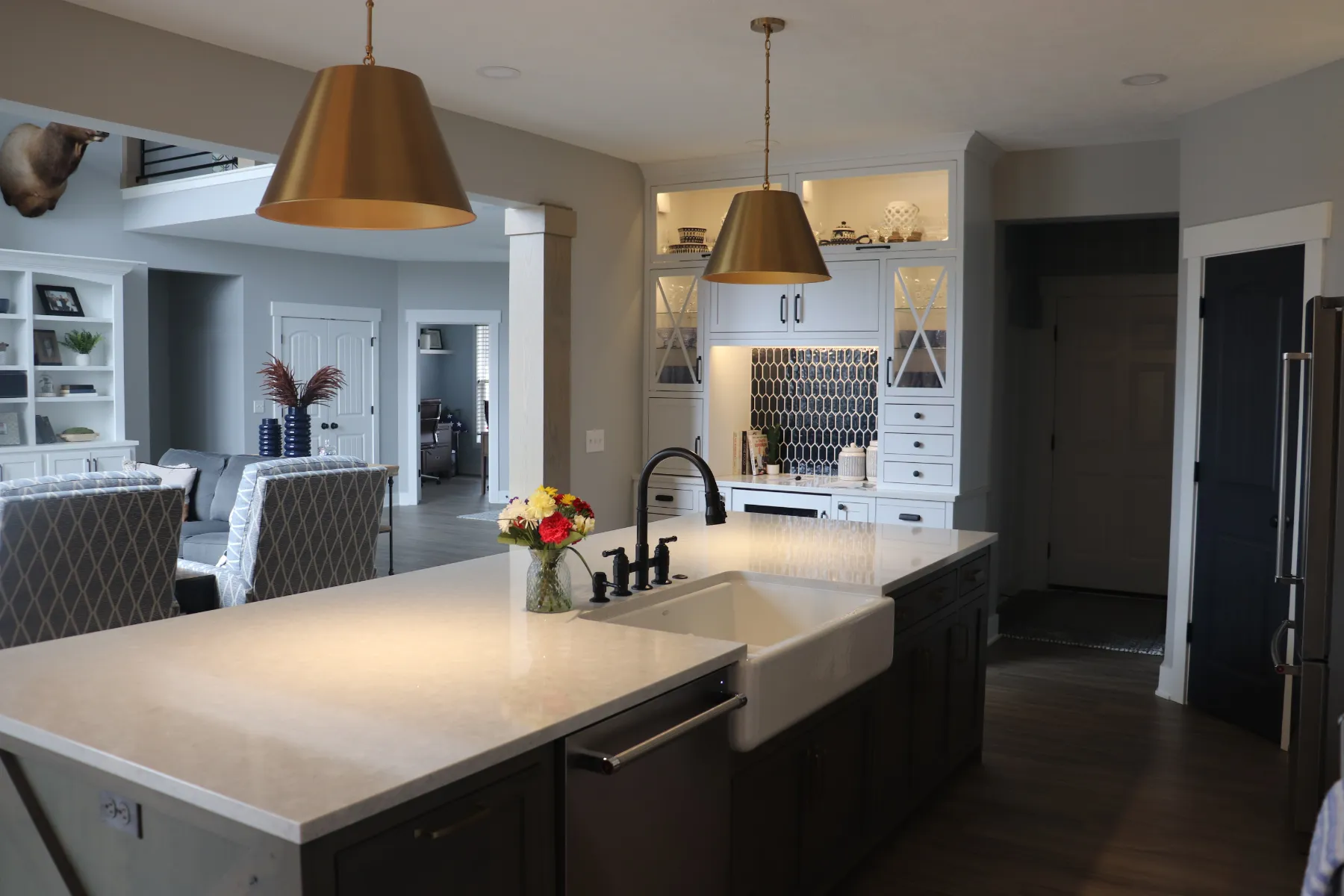 Transitional Kitchen Living Space Jenison – MI (53)